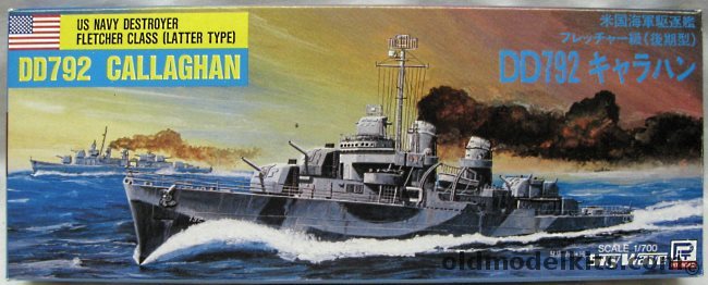 Skywave 1/700 USS Callaghan DD792 Destroyer (Fletcher Later Type) - Heermann / Mccord / The Sullivans / Yarnall / Killen / Kidd / HL Edwards / Mertz / Rooks / Fletcher / La Vallette / OBannon / Taylor / Pringle / Renshaw / Ringgold / Converse / J.D. Henley / etc, W-1 plastic model kit